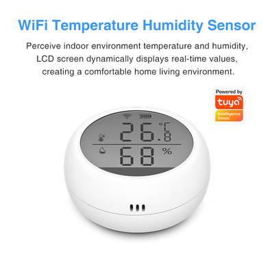 Tuya Cảm biến độ ẩm nhiệt độ WIFI Điều khiển từ xa thông minh trong nhà với màn hình LCD
