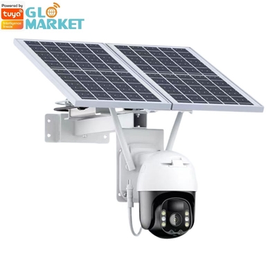 Camera năng lượng mặt trời thông minh Wifi Tuya Camera PTZ giám sát ngoài trời 20W với tấm pin mặt trời