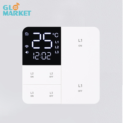 Glomarket Smart Tuya Wifi Button Wall Switch Remote/Voice Alexa/Times Control Với Màn hình LCD Nhiệt độ và Độ ẩm