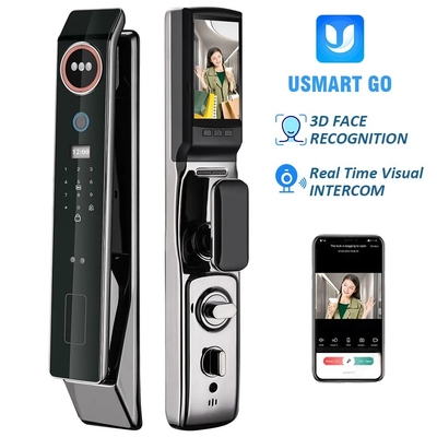 Glomarket Giá nhà máy Ứng dụng Wifi Khóa cửa thông minh Với nhận dạng khuôn mặt Dấu vân tay sinh trắc Cerradura Hỗ trợ chức năng điện thoại liên lạc
