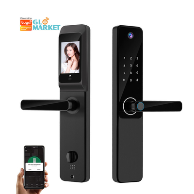 Glomarket Tuya Wifi dấu vân tay mật khẩu kỹ thuật số Khóa cửa thông minh Khóa điều khiển từ xa thông minh với máy ảnh