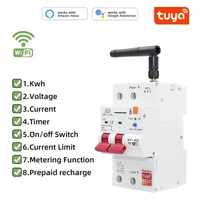 Glomarket Bộ ngắt mạch Wifi Smart Switch Tuya Smart 1p 2p 3p 4p Hệ thống nhà thông minh mạch điện 4P MCB Bộ ngắt mạch thông minh