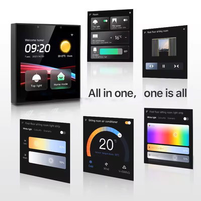 Glomarket Bảng điều khiển nhà thông minh màn hình cảm ứng 4 Inch đa chức năng WiFi Home nền âm nhạc hệ thống Tuya Zigbee Gateway