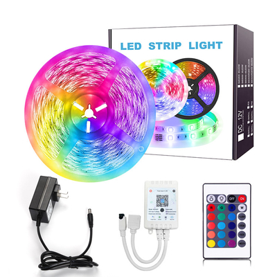 Dải đèn LED có thể thay đổi độ sáng bằng màu sắc với điều khiển từ xa cho công suất thấp Tiết kiệm năng lượng chống nước đầy màu sắc với Wifi