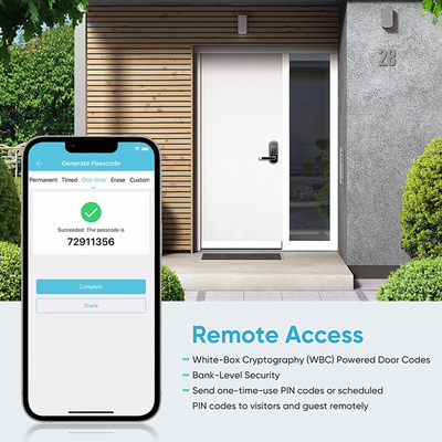 Khóa cửa vân tay chống nước Tuya Mã điều khiển từ xa Wifi thông minh
