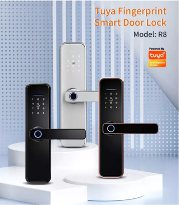 Khóa cửa thông minh WiFi Chống nước Điều khiển ứng dụng Tuya Mở khóa mật khẩu vân tay