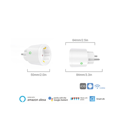 Glomarket Tuya Wifi EU Cắm thông minh Điều khiển bằng giọng nói không dây Hoạt động với Google Alexa