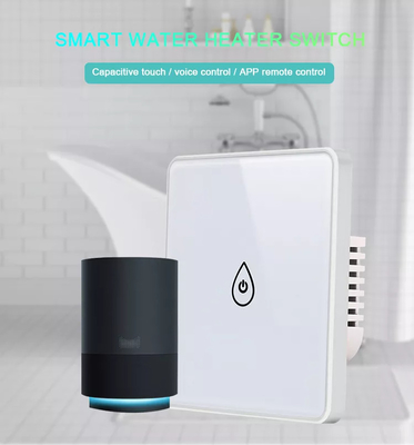 Công tắc máy nước nóng thông minh Glomarket Wifi Tuya Bảng điều khiển cảm ứng bằng kính tiêu chuẩn EU