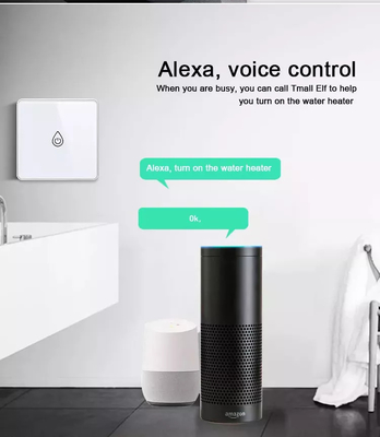 Công tắc máy nước nóng thông minh Wifi Tuya Nút cảm ứng bằng kính Điều khiển ứng dụng/Điều khiển bằng giọng nói