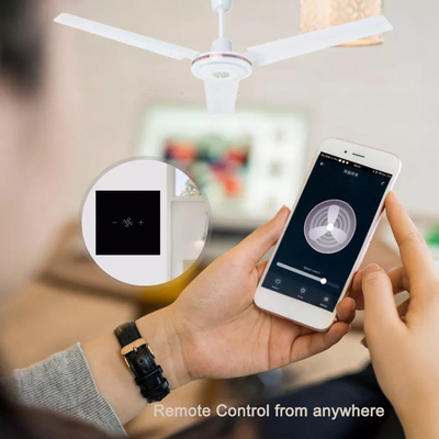 Công tắc quạt Wifi thông minh Tuya Tiêu chuẩn EU Kính cảm ứng tường Điều khiển từ xa không dây