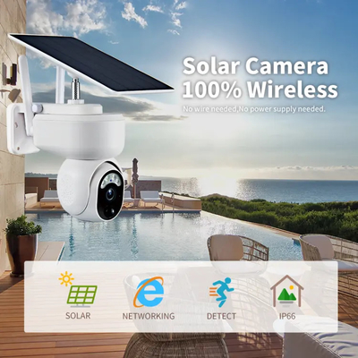 Camera năng lượng mặt trời thông minh Wifi 2MP An ninh ngoài trời Camera PTZ chống nước công suất thấp