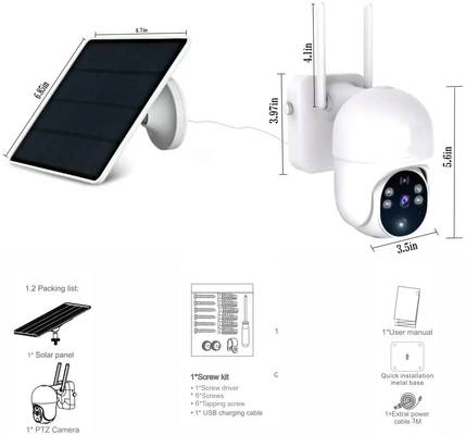 Camera thông minh năng lượng mặt trời Tuya 1080P HD Liên lạc thoại hai chiều Camera phát hiện chuyển động PIR