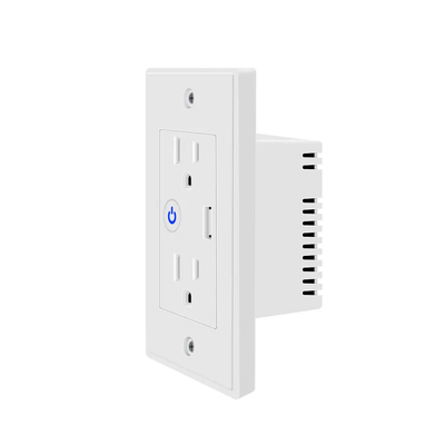 Tuya 2.4GHz Ổ cắm điện trên tường Ổ cắm điện thông minh có 1 cổng USB