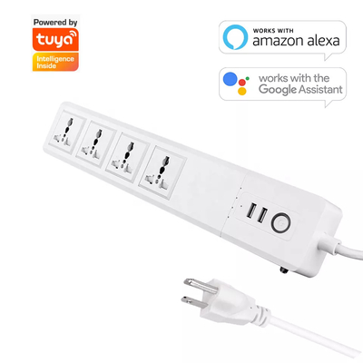 Tuya Wifi Thông Minh Dải Điện Ổ Cắm Anh EU Mỹ Loại 4 AC 4 USB Cáp Nối Dài 1.5M Ổ Cắm