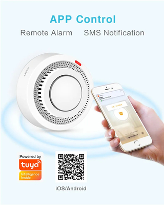 Tuya Smart WiFi Smoke Detector APP Control Báo động từ xa Thông báo SMS 80DB Siren