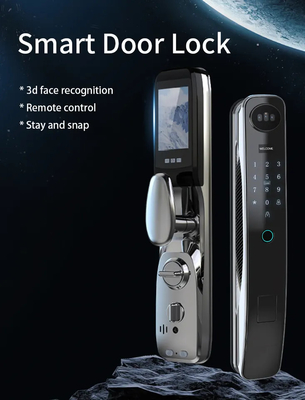 Tuya Nhận dạng khuôn mặt 3D Khóa cửa Wifi thông minh Camera góc rộng Mắt mèo Khóa cửa Zigbee