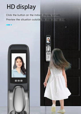 Tuya Nhận dạng khuôn mặt 3D Khóa cửa Wifi thông minh Camera góc rộng Mắt mèo Khóa cửa Zigbee
