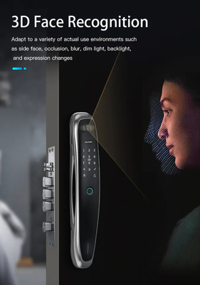 Khóa cửa Wifi thông minh Tuya hợp kim kẽm Khóa cửa thông minh mắt mèo