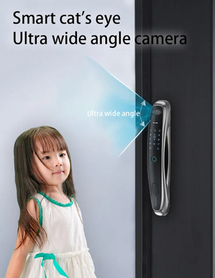Khóa cửa Wifi thông minh Tuya hợp kim kẽm Khóa cửa thông minh mắt mèo