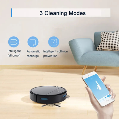 Tuya Wifi Smart Cleaner Robot 2000Pa Hút hộ gia đình Robot hút bụi lau nhà