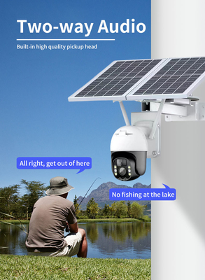 Camera năng lượng mặt trời thông minh Wifi Tuya Camera PTZ giám sát ngoài trời 20W với tấm pin mặt trời
