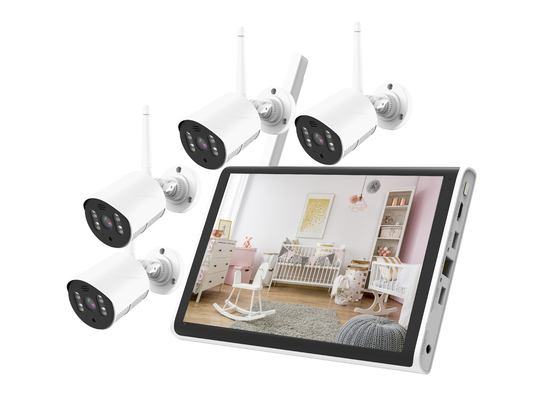 Glomarket Smart Tuya Wifi NVR Kit Camera 4CH 1080P 10.1 inch LCD NVR Kit