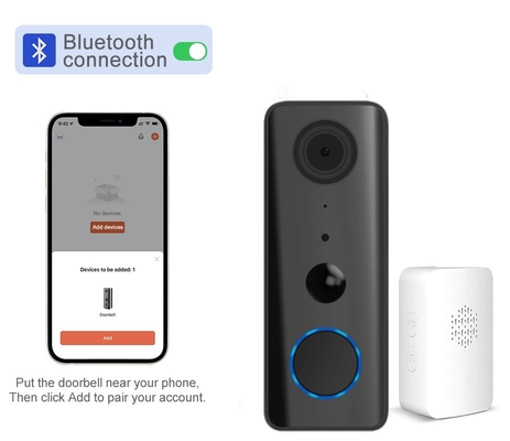 Tuay Smart Audio Chuông Cửa Wifi HD 1080p IP65 PIR Chống Nước Tích Hợp Pin Hai Chiều