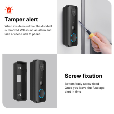 Tuay Smart Audio Chuông Cửa Wifi HD 1080p IP65 PIR Chống Nước Tích Hợp Pin Hai Chiều