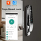 Smart Tuya Wifi Door Lock 3D Face Recognition 4.0 inch Color Screen Fingerprint Password Key Unlock 4200mAH pin cửa