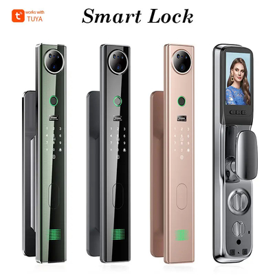 4200mah pin lithium lớn khóa cửa thông minh với camera giám sát mắt mèo
