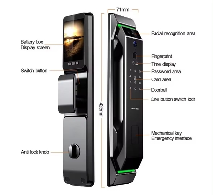 Glomarket 3d nhận dạng khuôn mặt dấu vân tay Tuya Wifi Digital Smart Lock