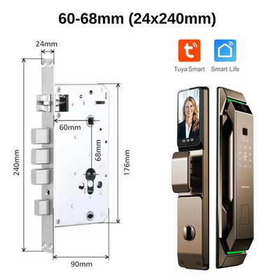 Glomarket 3d nhận dạng khuôn mặt dấu vân tay Tuya Wifi Digital Smart Lock
