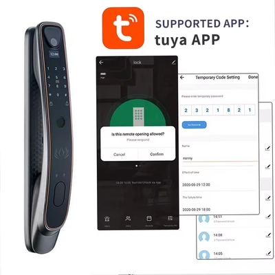 Tuya nhận dạng khuôn mặt khóa cửa thông minh WiFi / dấu vân tay zigbee / tĩnh mạch ngón tay tùy chọn chụp mắt mèo