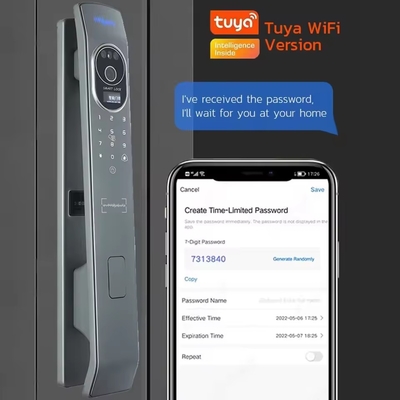 Glomarket Tuya Khóa cửa thông minh 3d nhận dạng khuôn mặt Khóa thông minh tự động với camera Khóa cửa an ninh sinh trắc thông minh