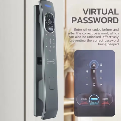 Glomarket Tuya Khóa cửa thông minh 3d nhận dạng khuôn mặt Khóa thông minh tự động với camera Khóa cửa an ninh sinh trắc thông minh