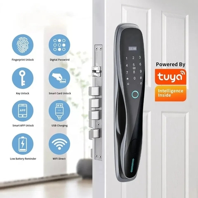 Glomarket 3D Face WIFI Smart Khóa thông minh hoàn toàn tự động Nhẫn ngón tay APP Khóa thẻ mở khóa Khóa cửa thông minh với máy ảnh