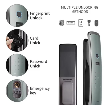 Glomarket Smart Tuya Wifi Khóa cửa Tự động báo động Dấu vân tay APP thông minh Chìa khóa mật khẩu kỹ thuật số An ninh khóa tự động
