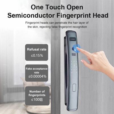 Glomarket Smart Tuya Wifi Khóa cửa Tự động báo động Dấu vân tay APP thông minh Chìa khóa mật khẩu kỹ thuật số An ninh khóa tự động