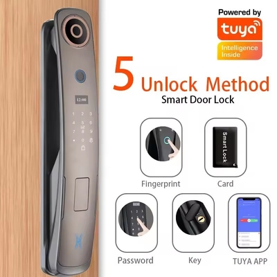 Glomarket 3d nhận dạng khuôn mặt Khóa cửa thông minh với camera vân tay kỹ thuật số Khóa an ninh hoàn toàn tự động