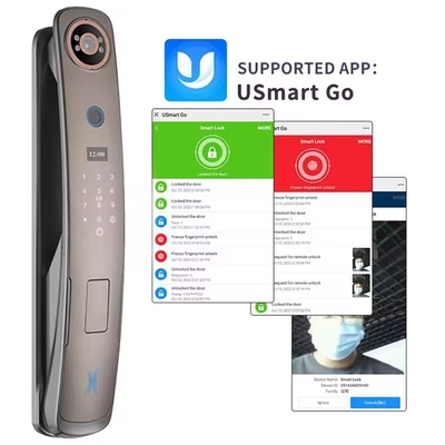 Glomarket 3d nhận dạng khuôn mặt Khóa cửa thông minh với camera vân tay kỹ thuật số Khóa an ninh hoàn toàn tự động