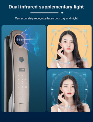 Glomarket 3d nhận dạng khuôn mặt Khóa cửa thông minh với camera vân tay kỹ thuật số Khóa an ninh hoàn toàn tự động