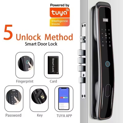 Glomarket Tự động hoàn toàn Tuya Wifi Khóa cửa thông minh Kiểm soát điện thoại di động Ngón tay Nhập mật khẩu kỹ thuật số Khóa thông minh Với máy ảnh