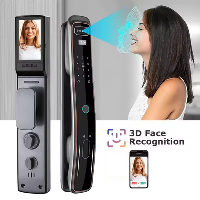Glomarket Tự động hoàn toàn Tuya Wifi Khóa cửa thông minh Kiểm soát điện thoại di động Ngón tay Nhập mật khẩu kỹ thuật số Khóa thông minh Với máy ảnh