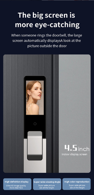 Glomarket Aluminium hợp kim tự động Tuya Smart Door Lock 3d Face Recognition Video Intercom Digital Fingerprint Lock