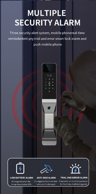 Glomarket Aluminium hợp kim tự động Tuya Smart Door Lock 3d Face Recognition Video Intercom Digital Fingerprint Lock
