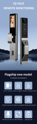 Glomarket Aluminium hợp kim tự động Tuya Smart Door Lock 3d Face Recognition Video Intercom Digital Fingerprint Lock