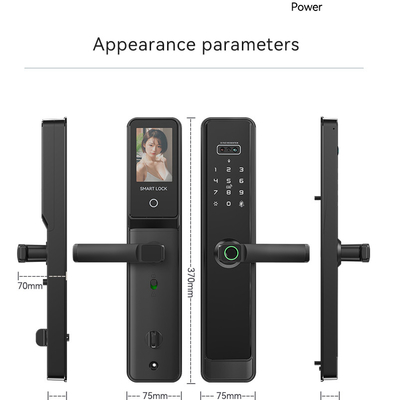 Glomarket Tuya Wifi Smart Lock Nhôm Cửa gỗ Nhận dạng khuôn mặt Dấu chân Dấu vân tay Sinh trắc kỹ thuật số Khóa thông minh