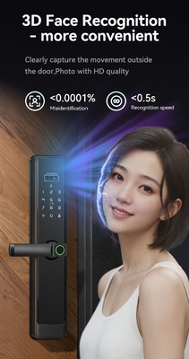 Glomarket Tuya Wifi Smart Lock Nhôm Cửa gỗ Nhận dạng khuôn mặt Dấu chân Dấu vân tay Sinh trắc kỹ thuật số Khóa thông minh