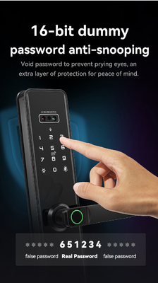 Glomarket Tuya Wifi Smart Lock Nhôm Cửa gỗ Nhận dạng khuôn mặt Dấu chân Dấu vân tay Sinh trắc kỹ thuật số Khóa thông minh