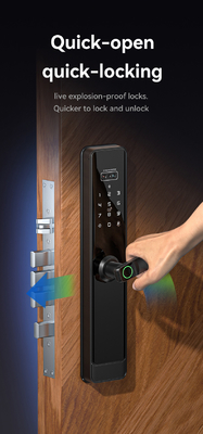 Glomarket Tuya Wifi Smart Lock Nhôm Cửa gỗ Nhận dạng khuôn mặt Dấu chân Dấu vân tay Sinh trắc kỹ thuật số Khóa thông minh